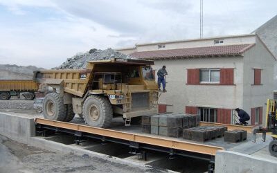 Báscula-puente sobresuelo especial para canteras