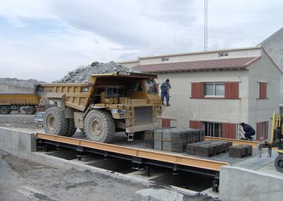 Báscula-puente sobresuelo especial para canteras